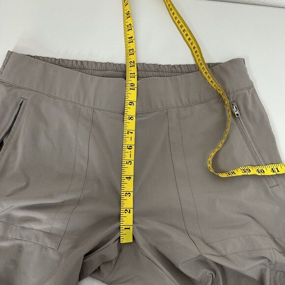 Athleta Pants womens 16 Beige Chelsea Cargo Pull on Stretch Light Weight - Picture 12 of 15